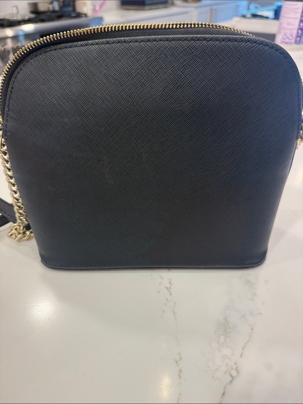 Michael Kors Black Leather Small Crossbody with Gold Hardware - Picture 3 of 3